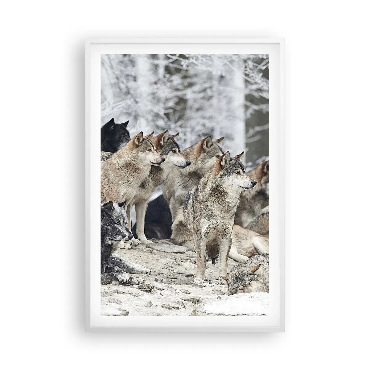 Poster in einem weißen Rahmen - Familie und Freunde - 61x91 cm