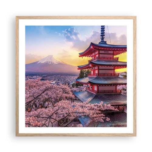 Poster in einem Rahmen aus heller Eiche - Die Essenz des japanischen Geistes - 60x60 cm