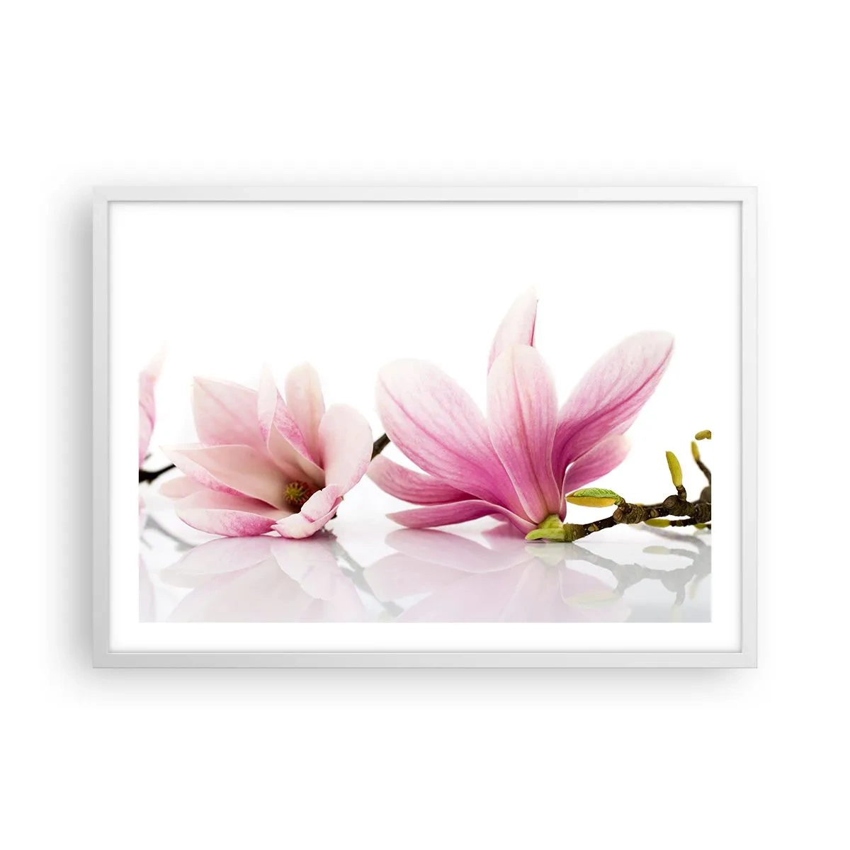 Poster in einem weißen Rahmen - Zart wie ein Frühlingswind - 70x50 cm