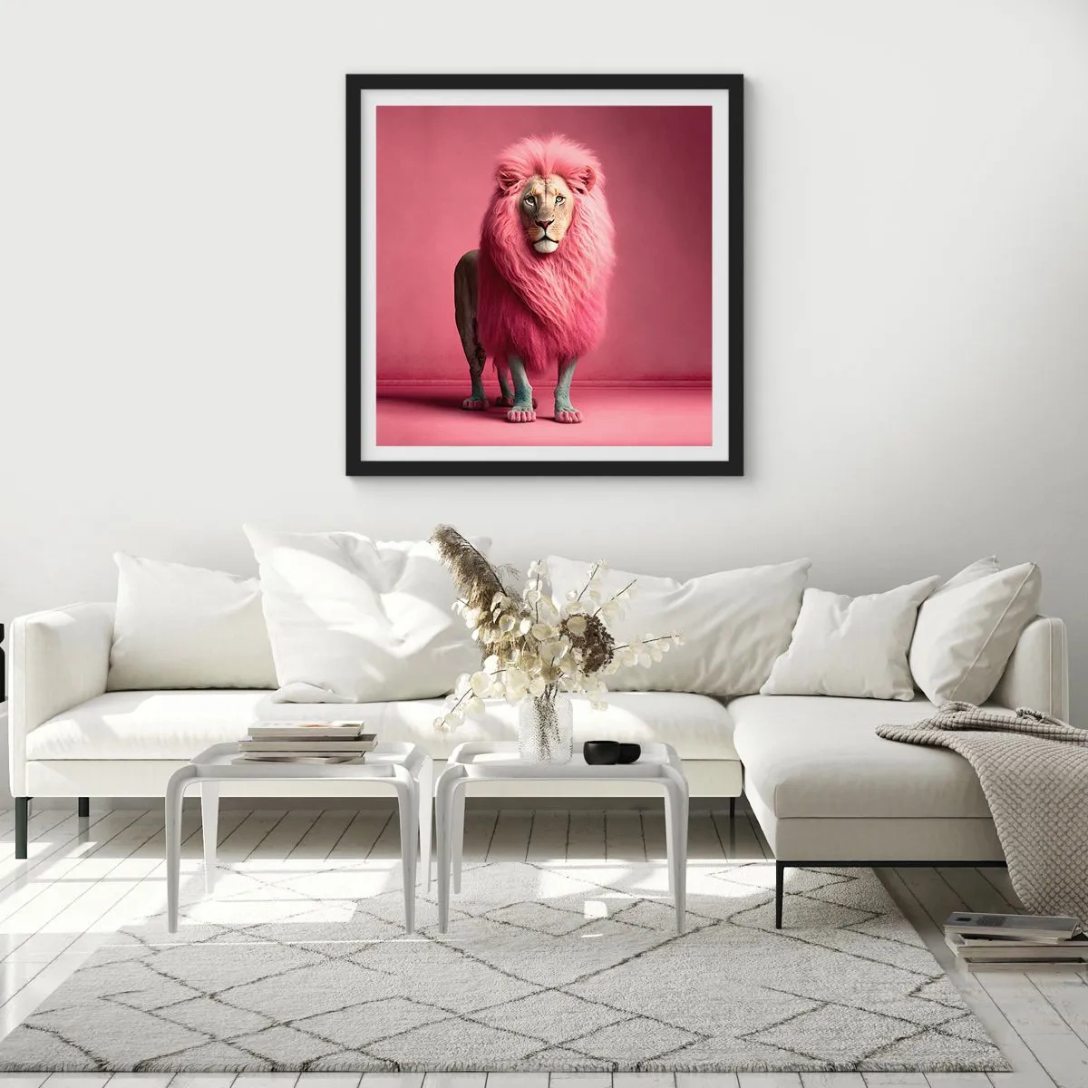 Poster in einem schwarzem Rahmen - Und du hast keine Angst mehr - 60x60 cm