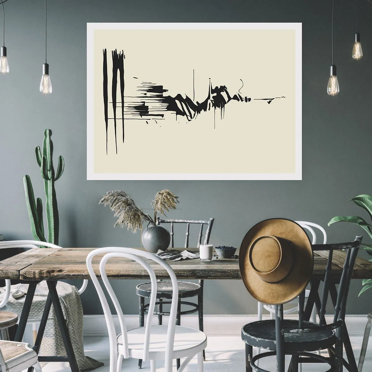 Poster - Hastige Abstraktion - 40x30 cm