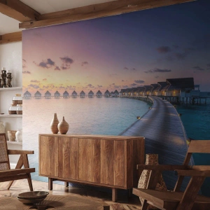 Selbstklebende Fototapete Deluxe Sticker - Urlaub - zurück zu den Quellen - Malediven, Landschaft, Reisen - 400x280 cm
