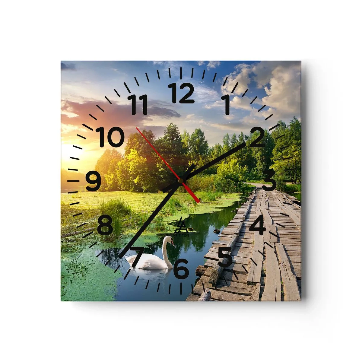 Wanduhr - Glasuhr - Sommer, Sommer überall - 40x40 cm