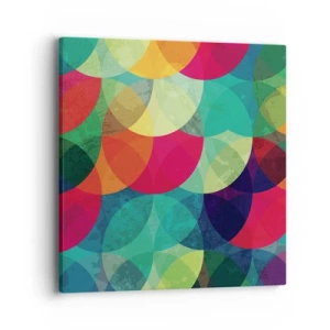 Bild auf Leinwand - Leinwandbild - Aufstieg zum Regenbogen - 40x40 cm