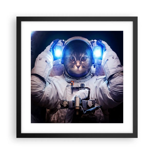 Poster in einem schwarzem Rahmen - Houston, du hast ein Problem - 40x40 cm