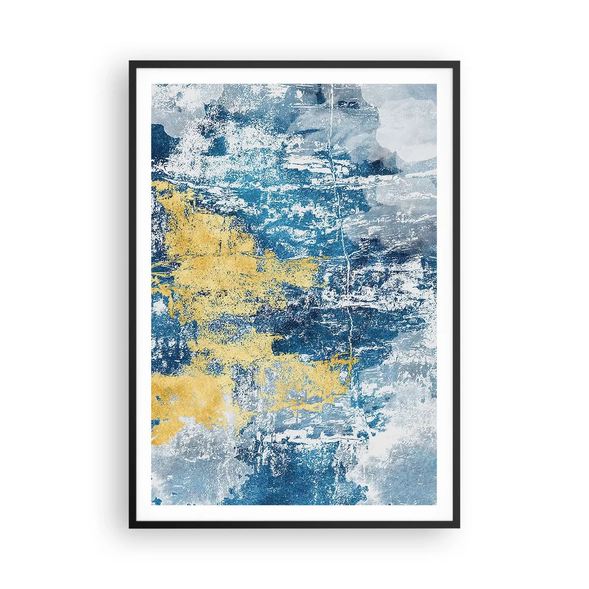 Poster in einem schwarzem Rahmen - Abstraktion voller Wetter - 70x100 cm
