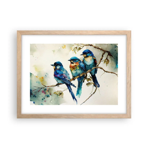 Poster in einem Rahmen aus heller Eiche - War er beleidigt? - 40x30 cm