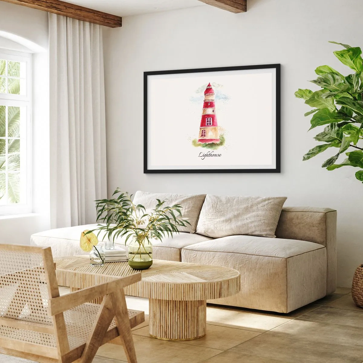 Poster in einem schwarzem Rahmen - Das Wetter ringsum ist immer gut - 40x30 cm