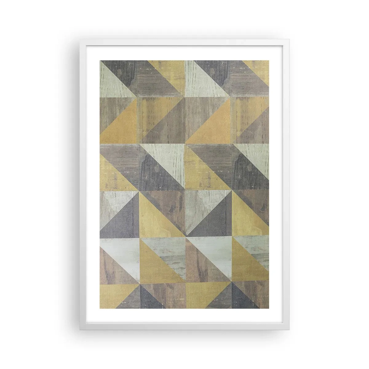 Poster in einem weißen Rahmen - Am Winkel des Dreiecks - 50x70 cm