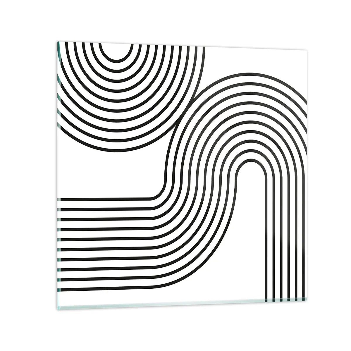 Glasbild - Bild auf glas - An der Kurve - 60x60 cm