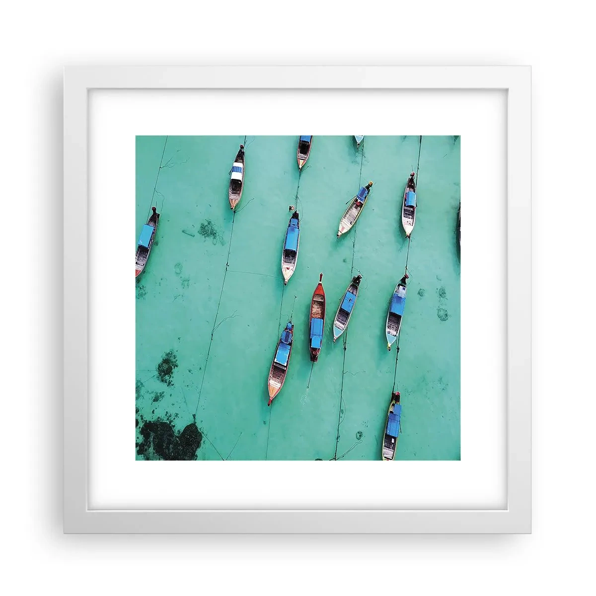 Poster in einem weißen Rahmen - In freudiger Erwartung - 30x30 cm