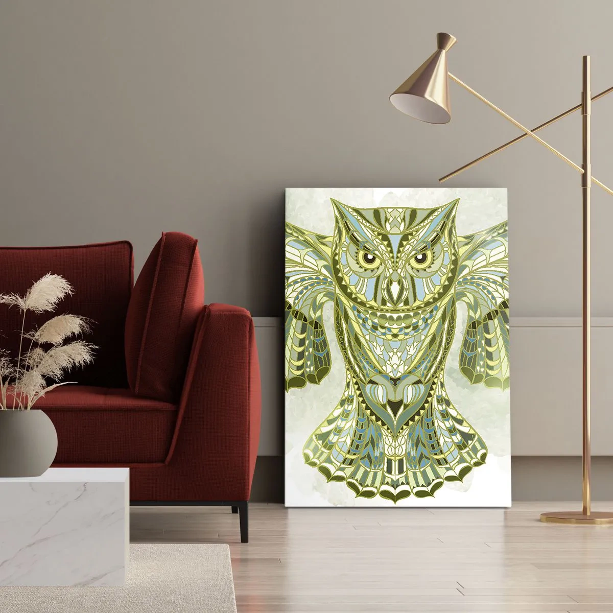 Bild auf Leinwand - Leinwandbild - Aus einem keltischen heiligen Hain - 45x80 cm