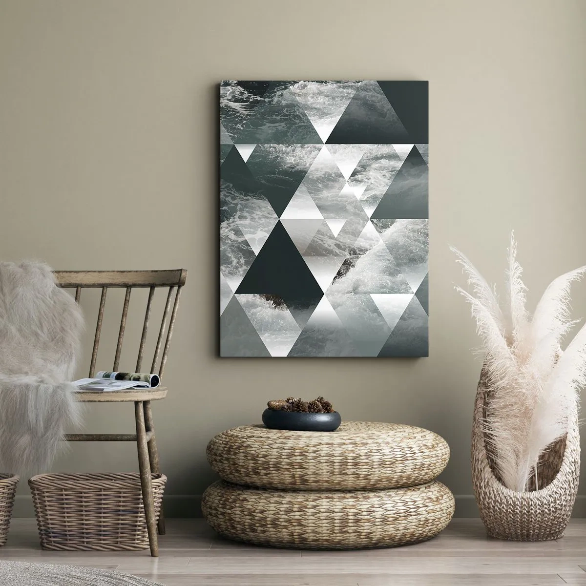 Bild auf Leinwand - Leinwandbild - Kristallperspektive - 65x120 cm