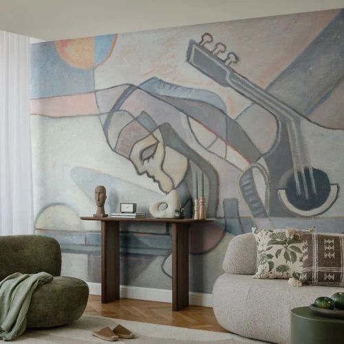 Fototapete Premium Canvas - In der Kraft der Musik - Abstraktion, Kubismus, Menschen - 350x256 cm