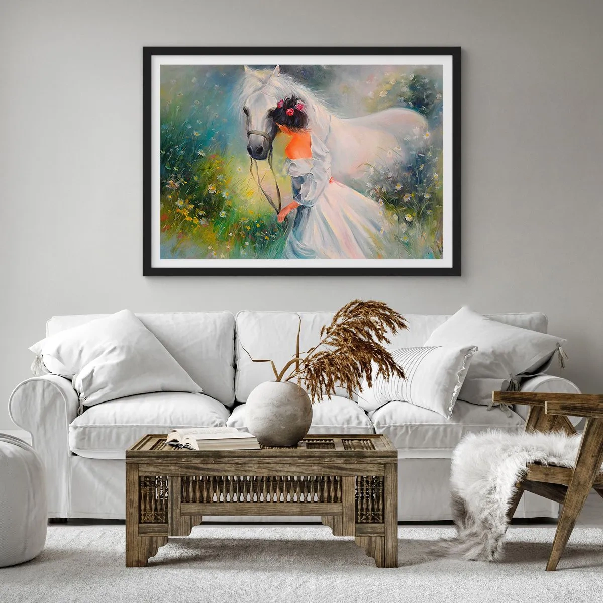 Poster in einem schwarzem Rahmen - Wie aus einem schönen Traum - 91x61 cm