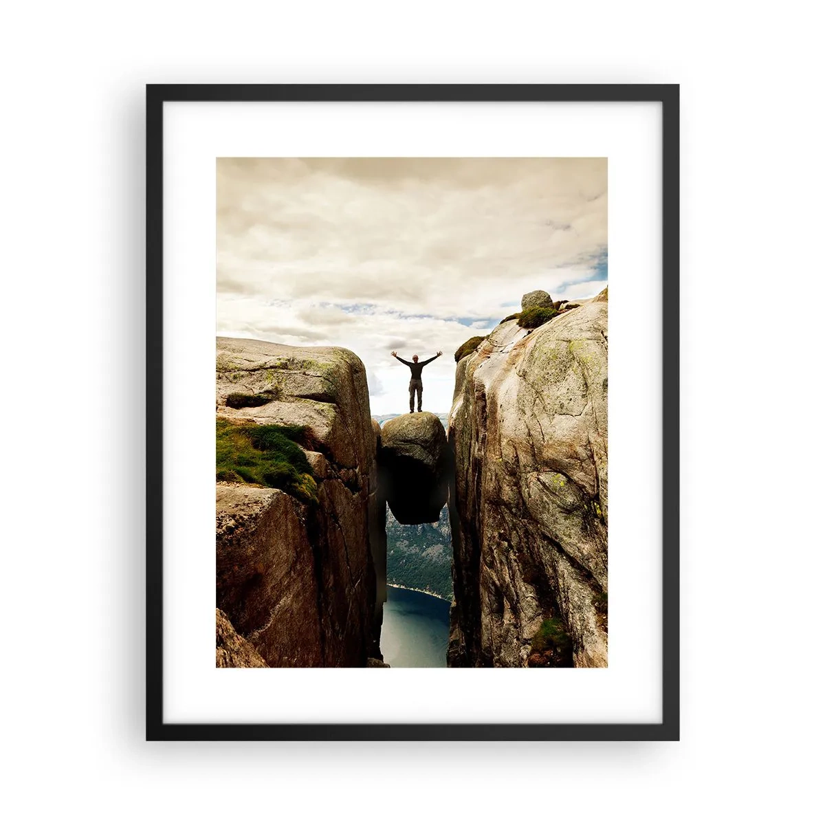 Poster in einem schwarzem Rahmen - Wie geht's mir?! - 40x50 cm