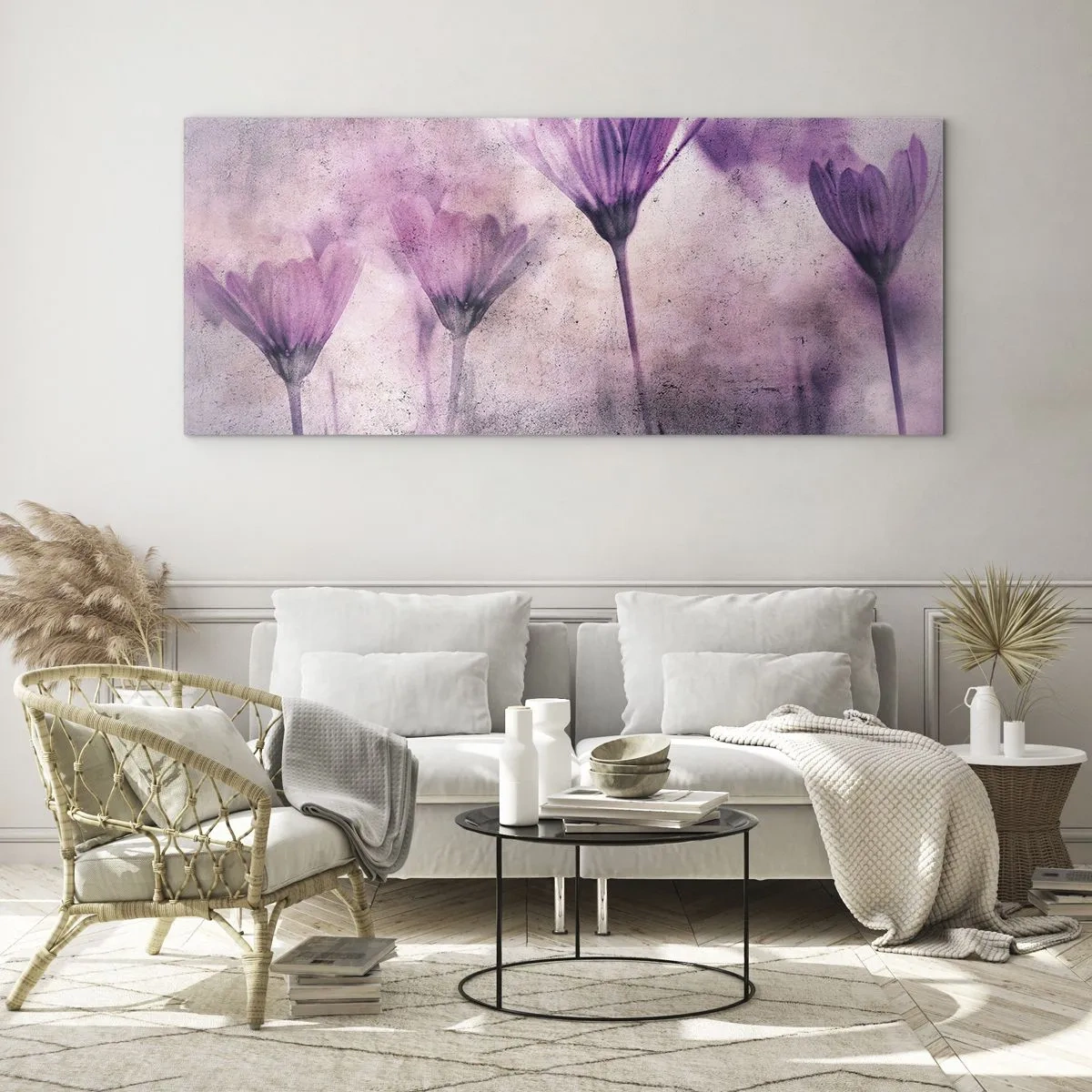 Glasbild - Bild auf glas - Ein Blumentraum - 100x40 cm