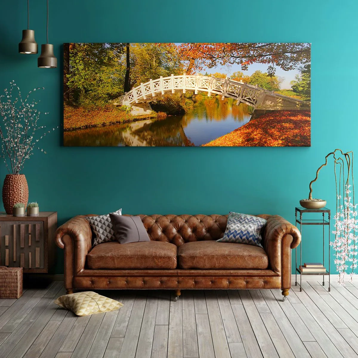 Bild auf Leinwand - Leinwandbild - Auf der weißen Seufzerbrücke - 100x40 cm