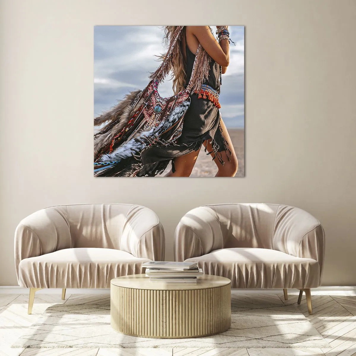 Glasbild - Bild auf glas - Das Mädchen des Schamanen - 30x30 cm