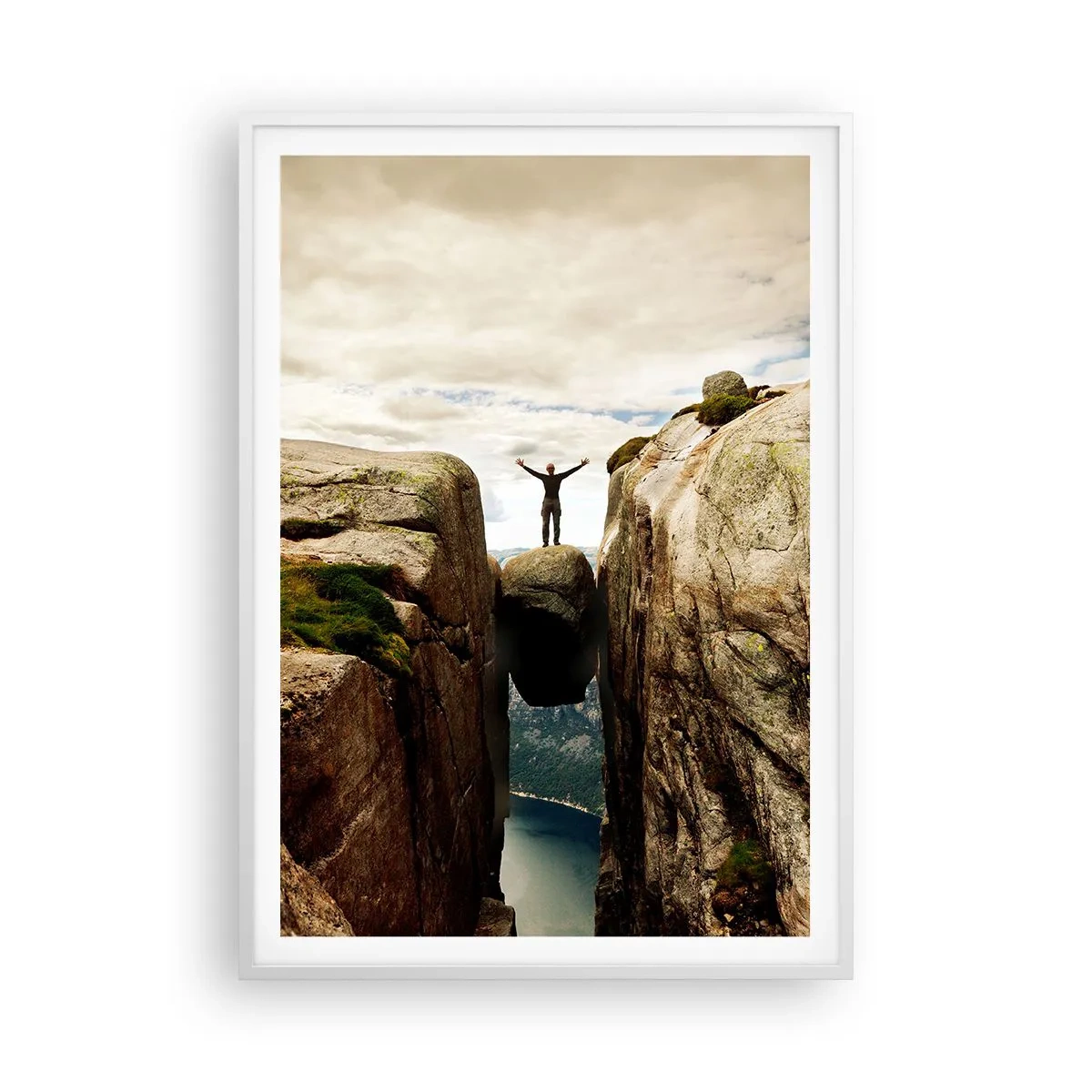 Poster in einem weißen Rahmen - Wie geht's mir?! - 70x100 cm