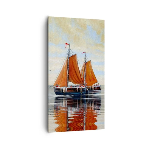 Bild auf Leinwand - Leinwandbild - Hey, Segel, Matrose ... - 55x100 cm