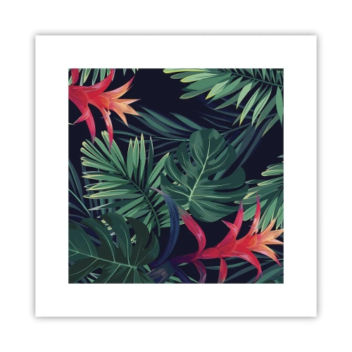 Poster - Im Grünen in Flammen gehen - 30x30 cm