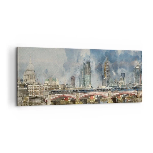 Bild auf Leinwand - Leinwandbild - London in seiner ganzen Pracht - 100x40 cm