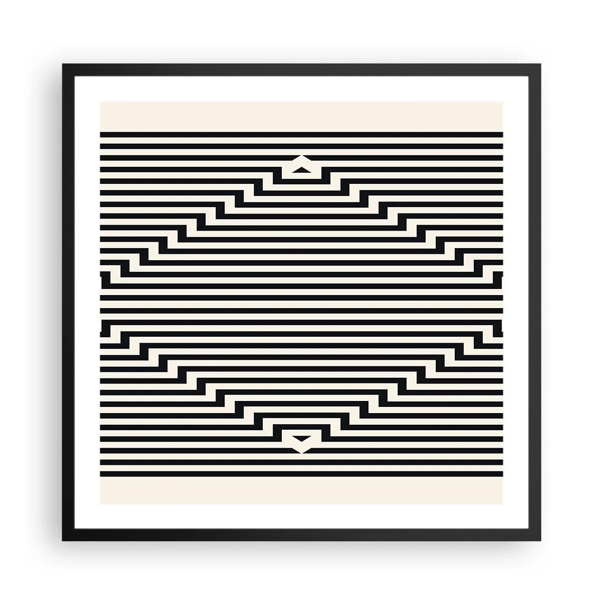 Poster in einem schwarzem Rahmen - Geometrische Illusion - 60x60 cm
