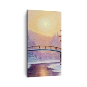 Bild auf Leinwand - Leinwandbild - Vier Jahreszeiten - Winter - 45x80 cm