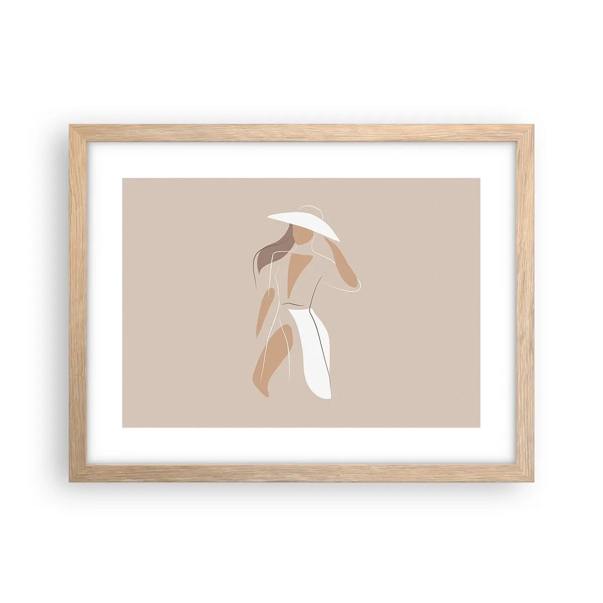 Poster in einem Rahmen aus heller Eiche - Mode macht Spaß - 40x30 cm