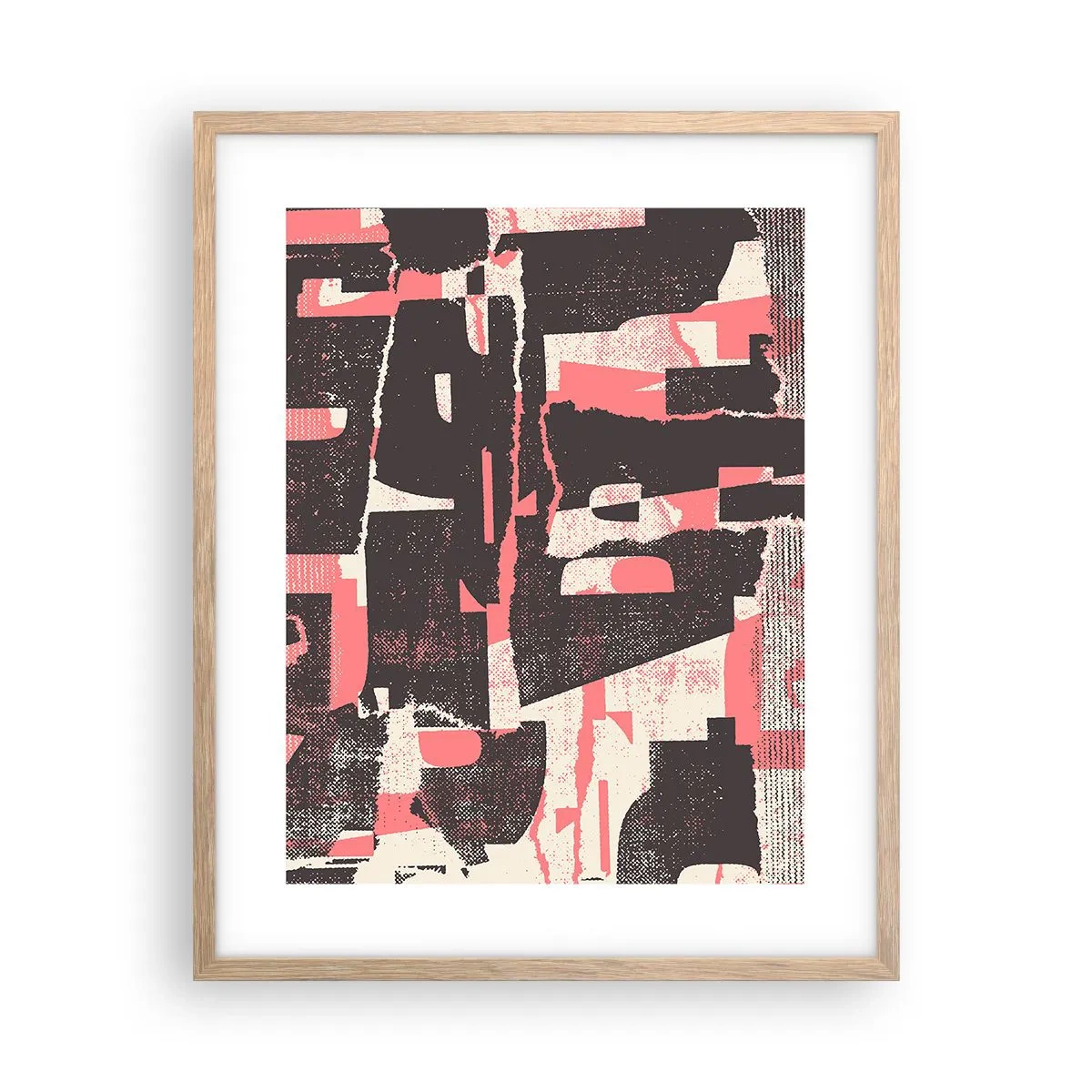 Poster in einem Rahmen aus heller Eiche - All dieser Lärm - 40x50 cm