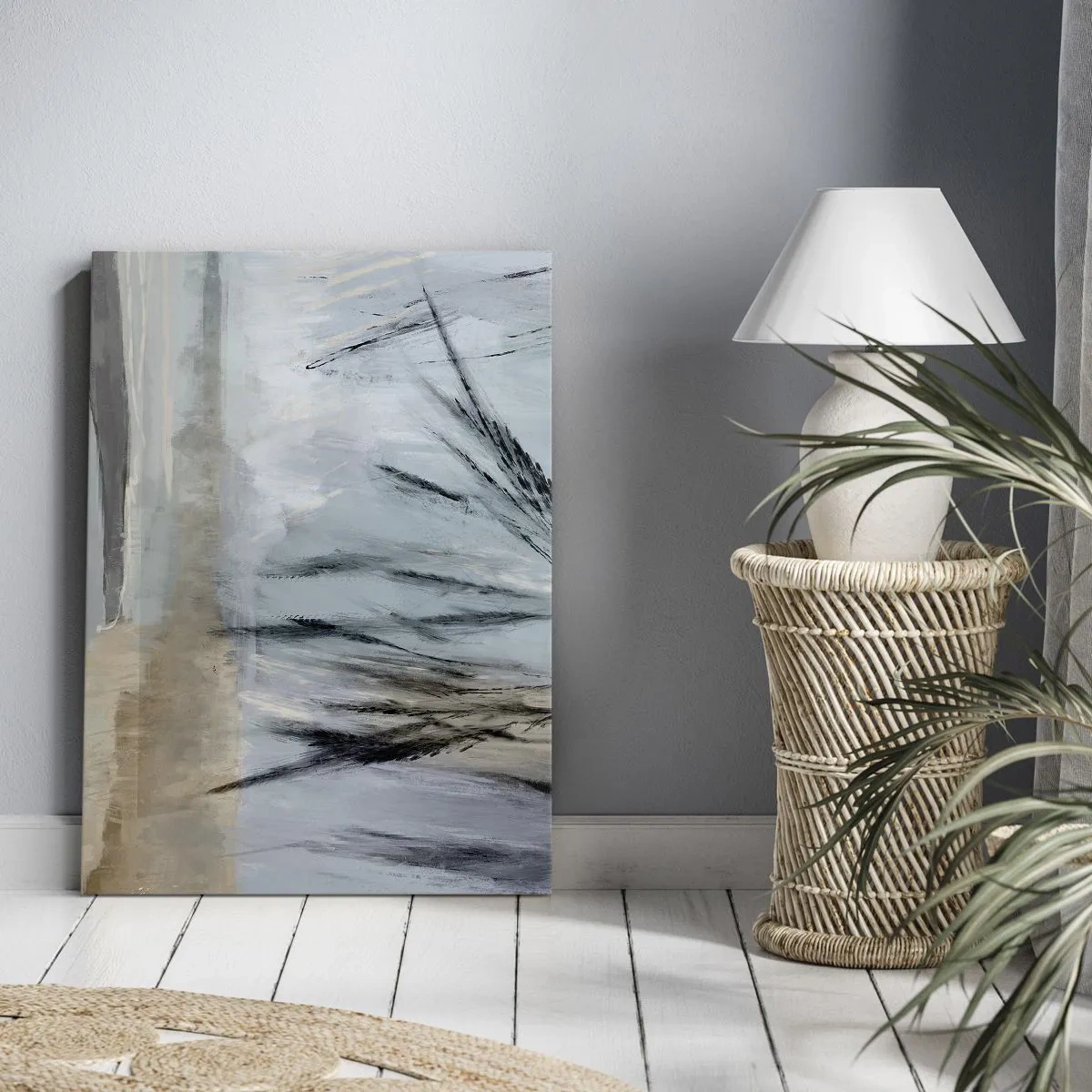 Bild auf Leinwand - Leinwandbild - Winterfelder - 55x100 cm