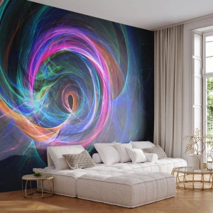 Fototapete Premium Sand - Ein bunter Energiewirbel in abstrakter Form - 100x70cm - Wohin wirst du mich bringen? - Moderne Wanddekoration für Wohnzimmer und Schlafzimmer ARTTOR