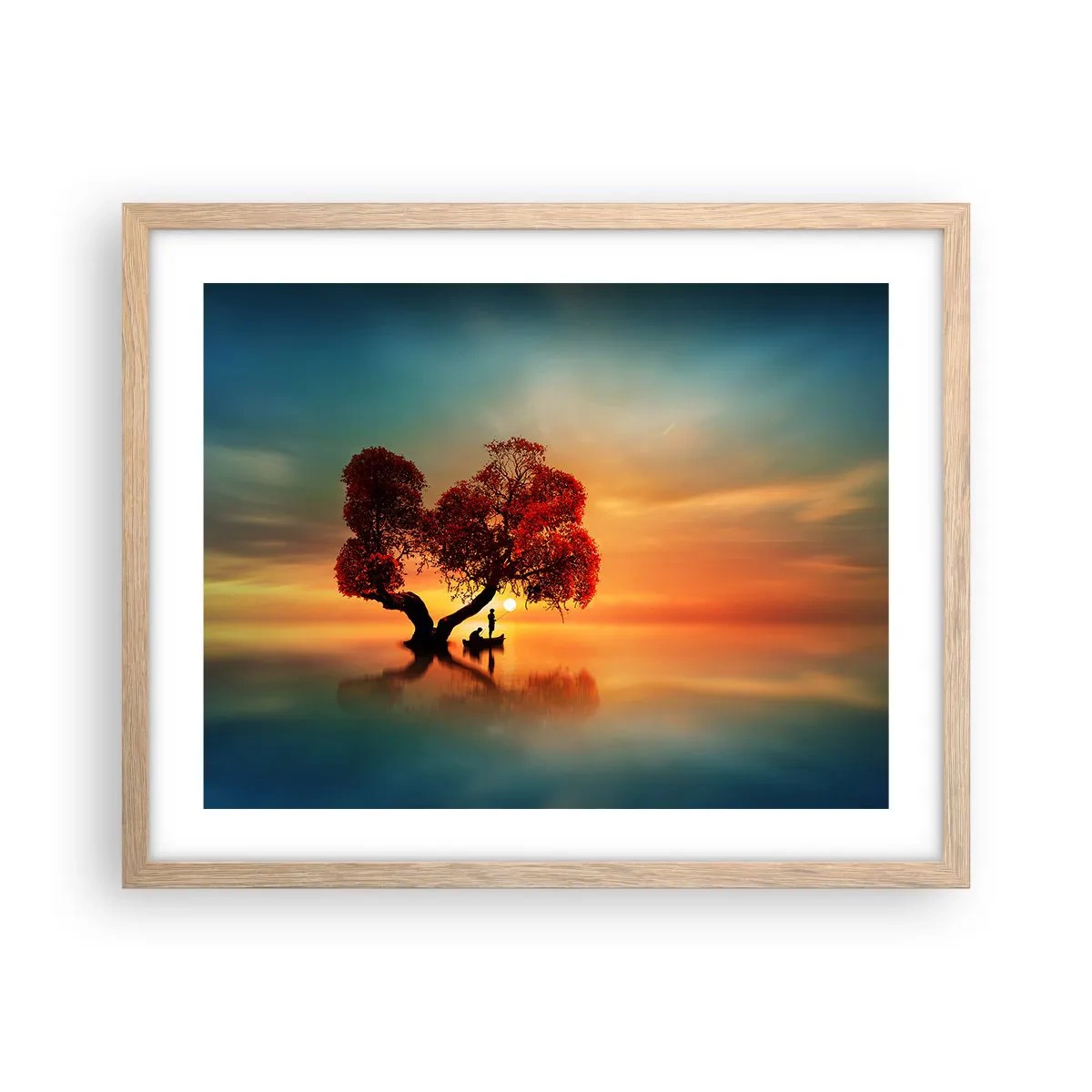 Poster in einem Rahmen aus heller Eiche - Oddaysons und die Stille der Weltlosen - 50x40 cm