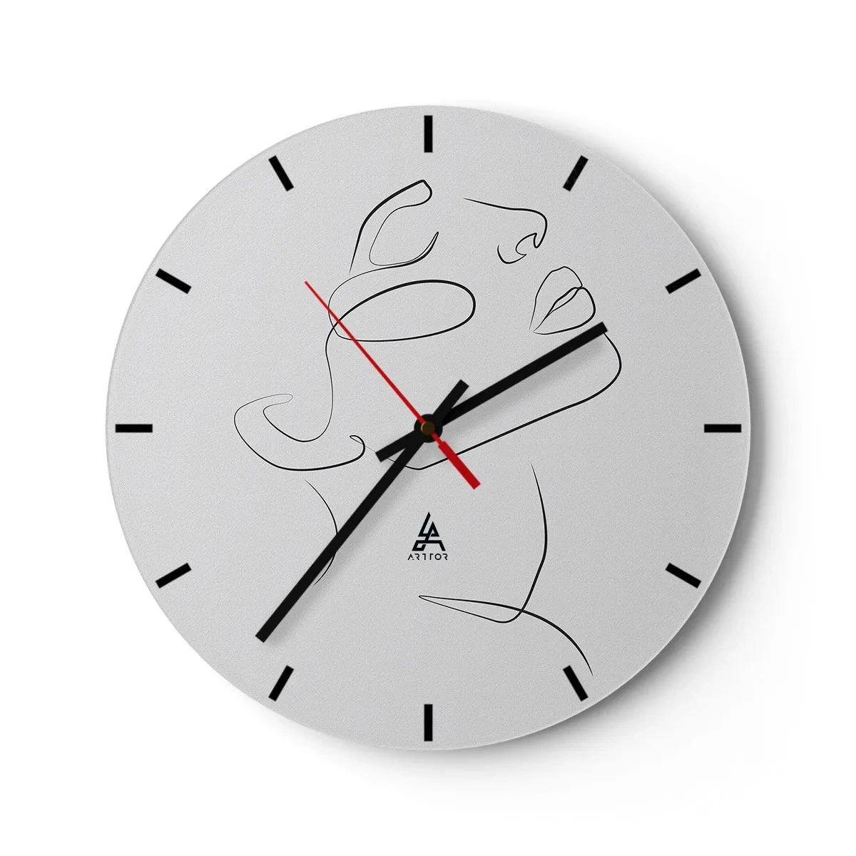 Wanduhr - Glasuhr - Die Drehungen und Wendungen der Träume - 40x40 cm