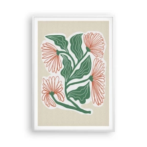 Poster in einem weißen Rahmen - Im Folkstil und modern - 70x100 cm