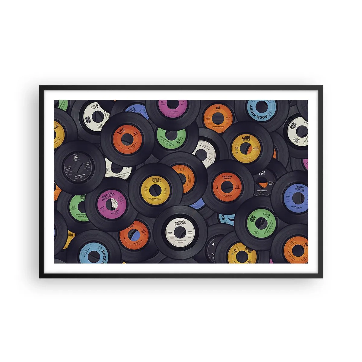 Poster in einem schwarzem Rahmen - Farben der Klassiker - 91x61 cm