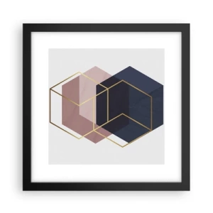 Poster in einem schwarzem Rahmen - Die Kraft der Einfachheit - 30x30 cm