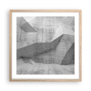 Poster in einem Rahmen aus heller Eiche - Eine echte Herausforderung - 50x50 cm