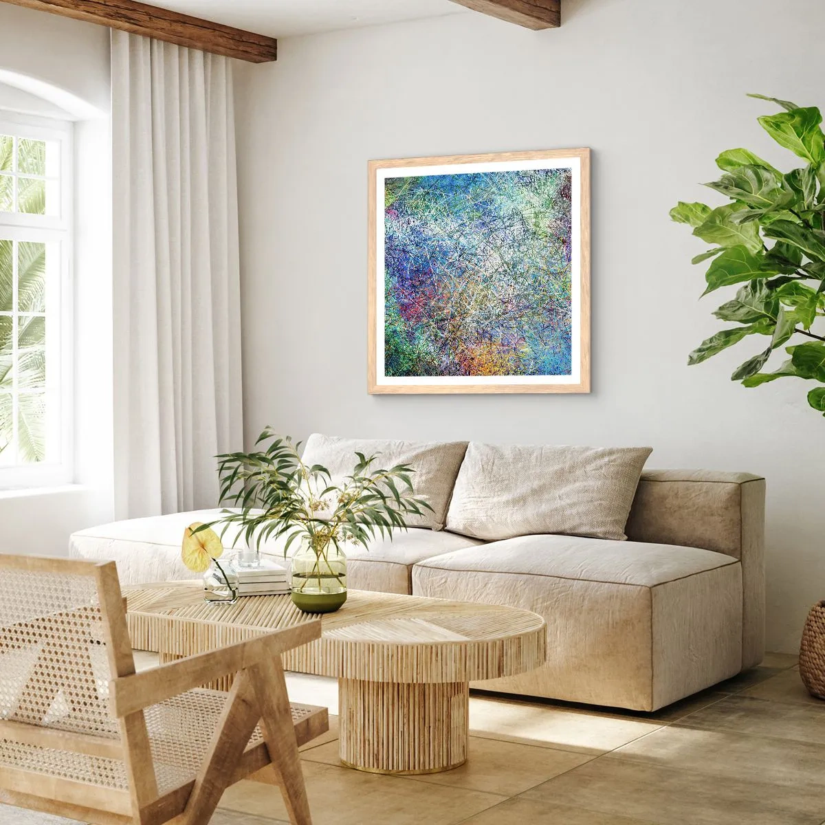 Poster in einem Rahmen aus heller Eiche - Es ist nicht so einfach - 40x40 cm