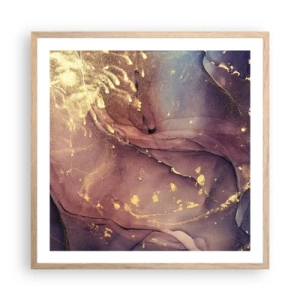 Poster in einem Rahmen aus heller Eiche - Materie und Geist - 60x60 cm