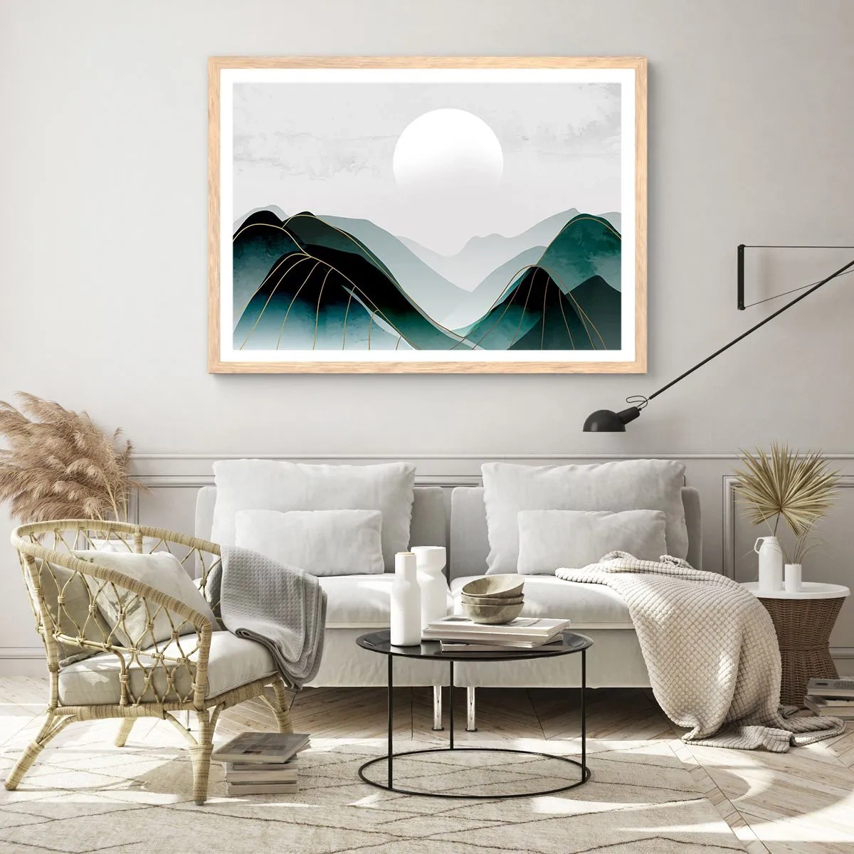 Poster in einem Rahmen aus heller Eiche - In voller Majestät - 91x61 cm