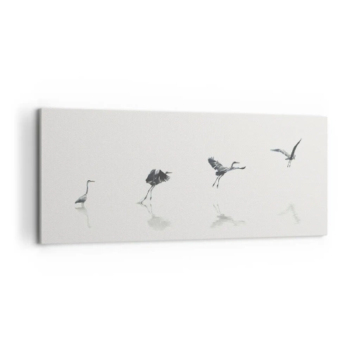 Bild auf Leinwand - Leinwandbild - Vier einfache Schritte - 100x40 cm