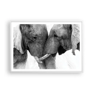 Poster in einem weißen Rahmen - Herzliches Geständnis - 100x70 cm