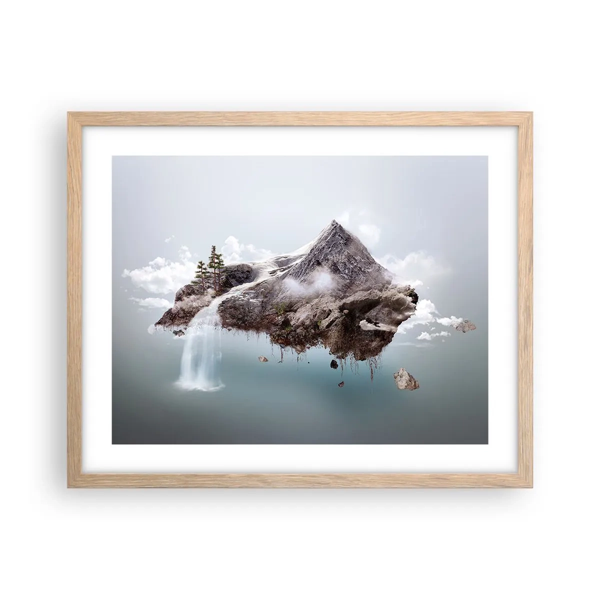 Poster in einem Rahmen aus heller Eiche - Mit dem Auge eines Surrealisten - 50x40 cm