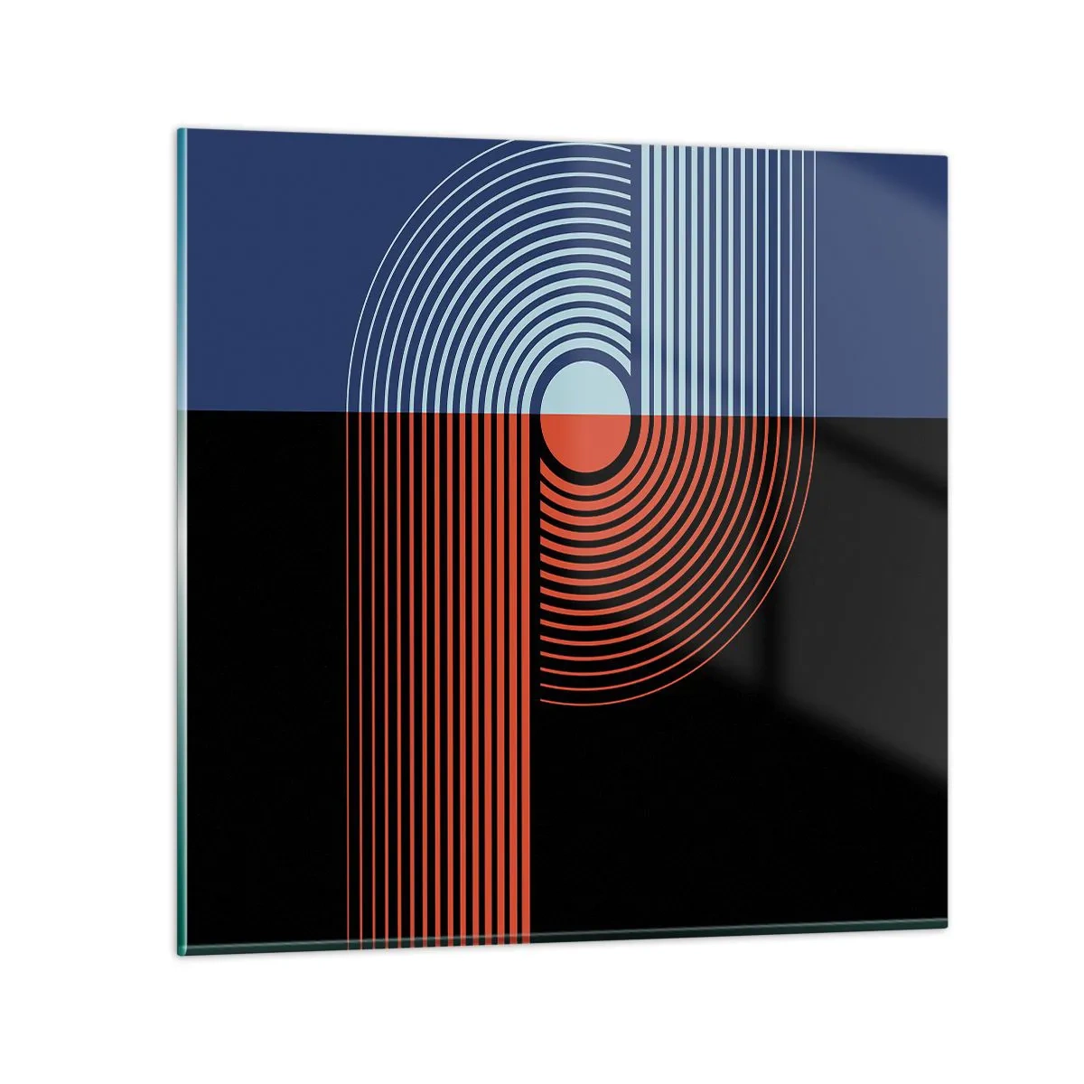 Glasbild - Bild auf glas - In einer geometrischen Umarmung - 50x50 cm