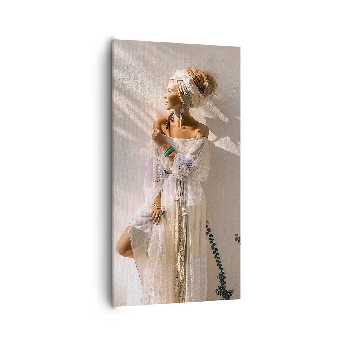 Bild auf Leinwand - Leinwandbild - Die Sonne und das Mädchen - 65x120 cm