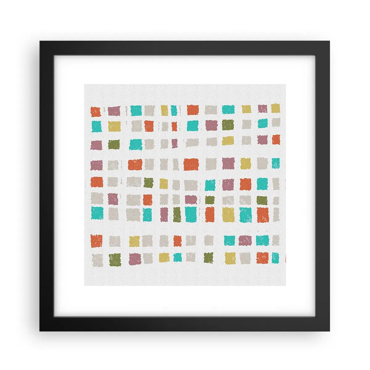 Poster in einem schwarzem Rahmen - Unbekanntes Spiel - 30x30 cm