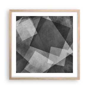 Poster in einem Rahmen aus heller Eiche - Das ewige Symbol für Beständigkeit und Ordnung - 50x50 cm