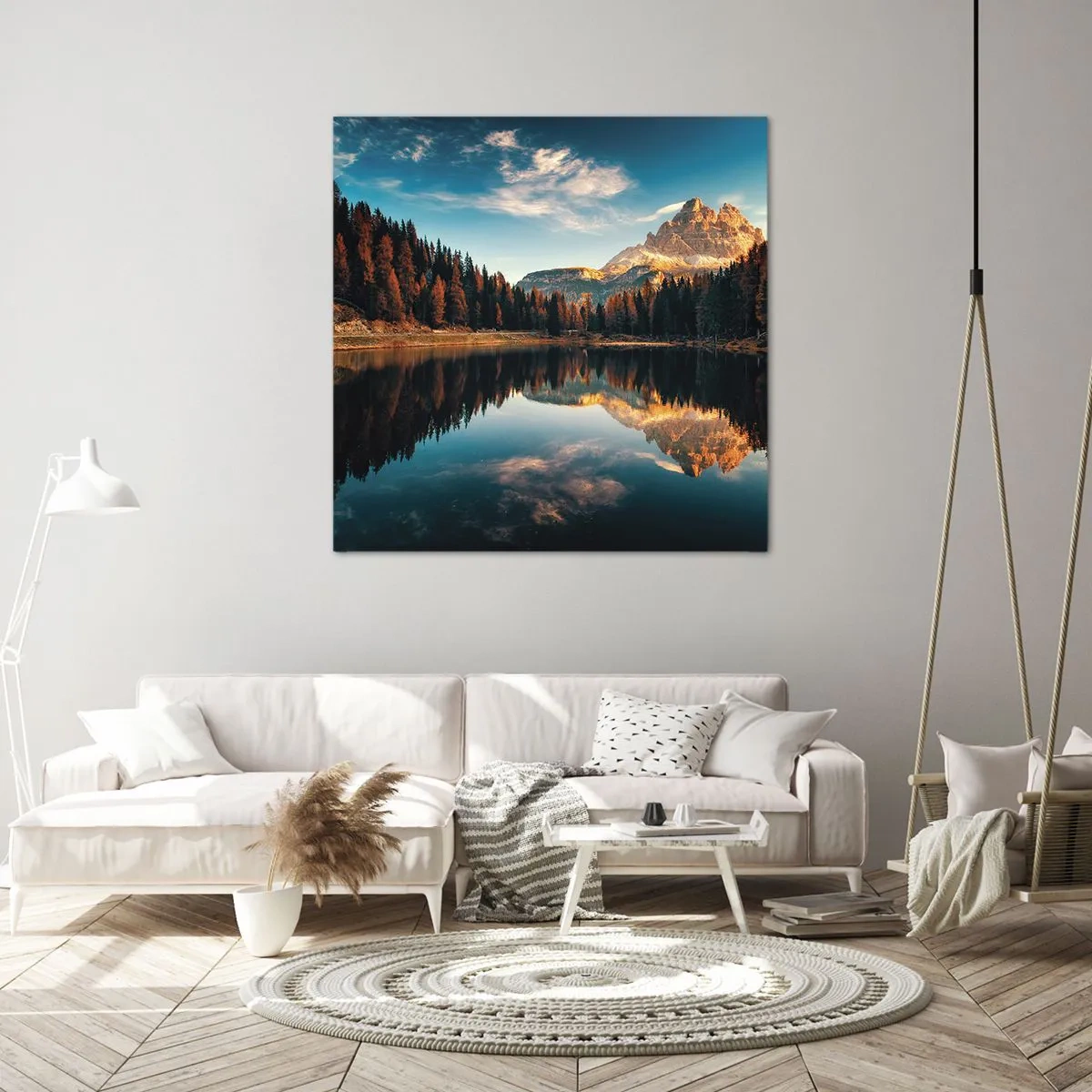 Bild auf Leinwand - Leinwandbild - Doppelte Landschaft - 70x70 cm